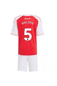 Arsenal Piero Hincapie #5 Jalkapallovaatteet Lasten Kotipeliasu 2025-26 Lyhythihainen (+ Lyhyet housut)